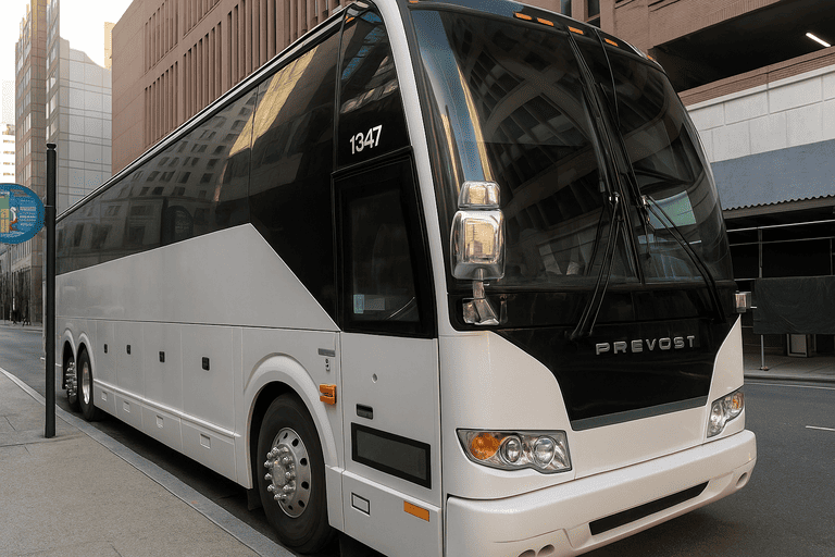 a Charter Bus Rental Carlsbad coach bus