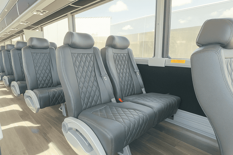 interior of Charter Bus Rental Carlsbad charter bus